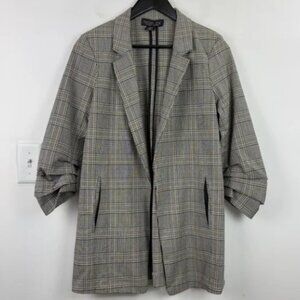 Rachel Zoe 3/4 Sleeve Plaid Blazer